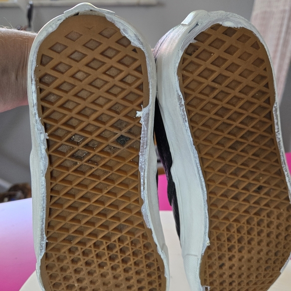 Vans Black Woven Leather Slip-On Loafers - Picture 6 of 9